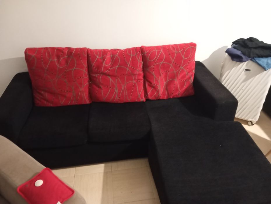 Sofá preto para sala