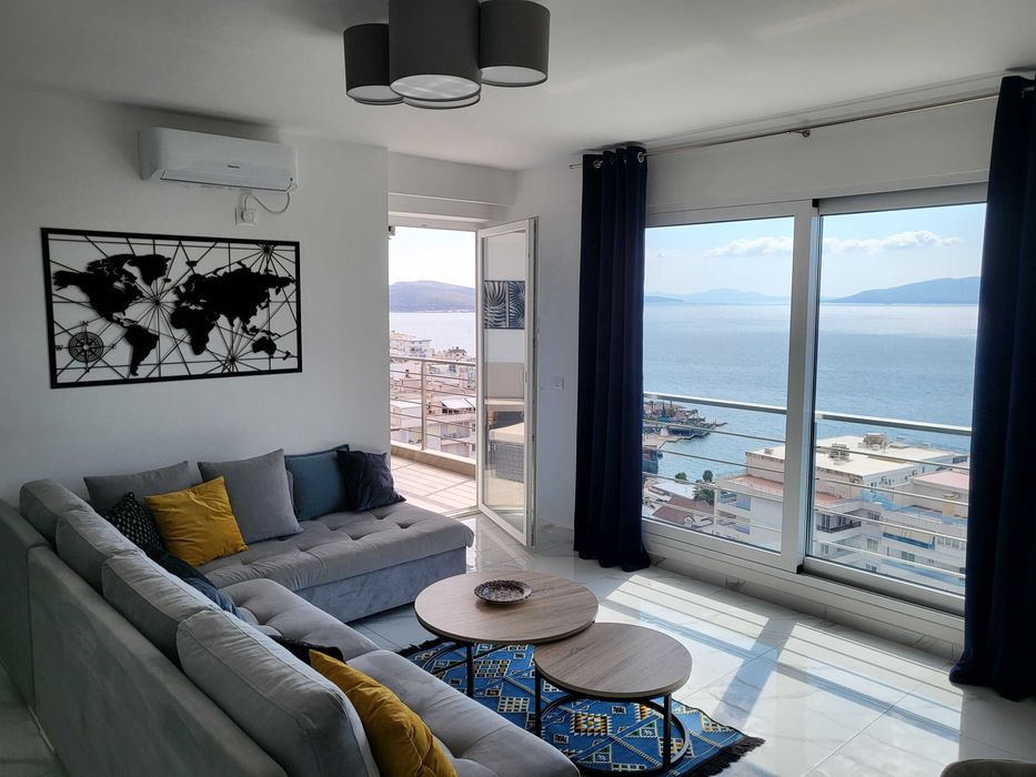 Apartament 4-osobowy Stella, Saranda (Albania), widok na morze i Korfu
