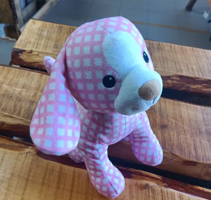 Мягкая игрушка розовый щенок 27см пёсик собачка