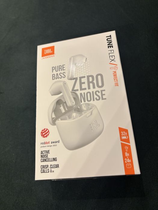 Słuchawki bezprzewodowe JBL Tune Flex Douszne Bluetooth 5.2 Biały
