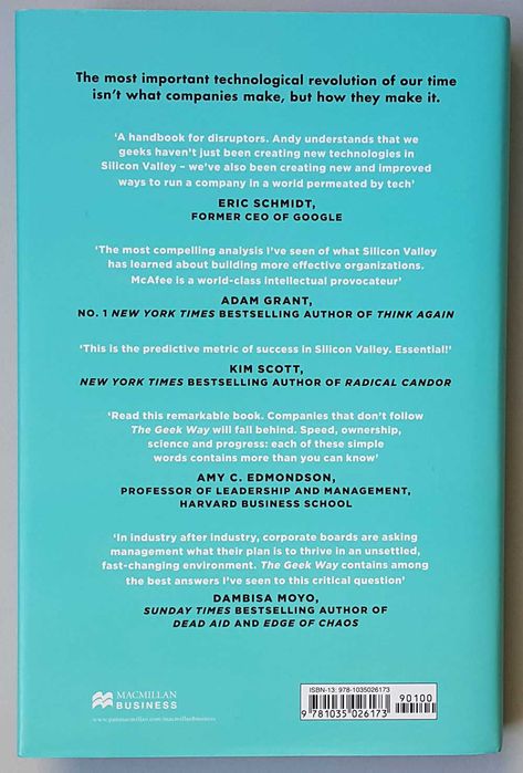 The geek way Andrew McAfee The Radical Mindset That Drives Extraordina