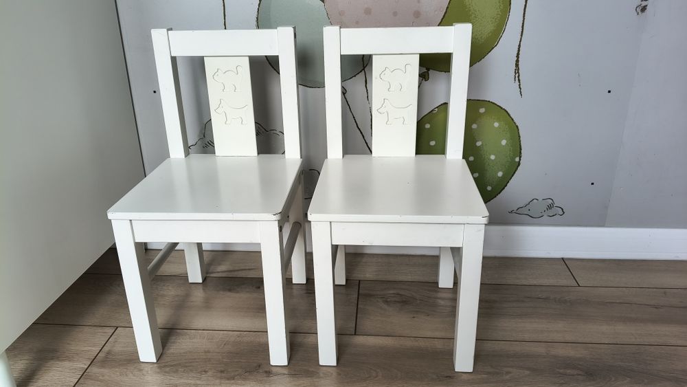 Dwa krzesełka Ikea kritter, stan dobry