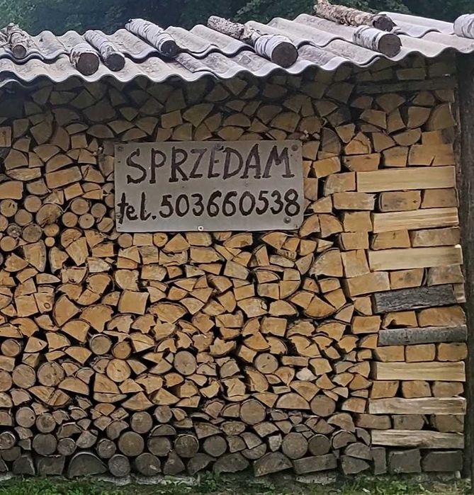 Drzewo na opał, podziabane, wysuszone, bez transportu
