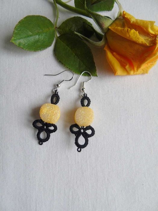 Kolczyki frywolitkowe 3