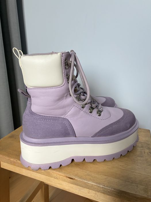 Buty trzewiki botki koturna platforma DeeZee CCC rozmiar 38 fioletowe