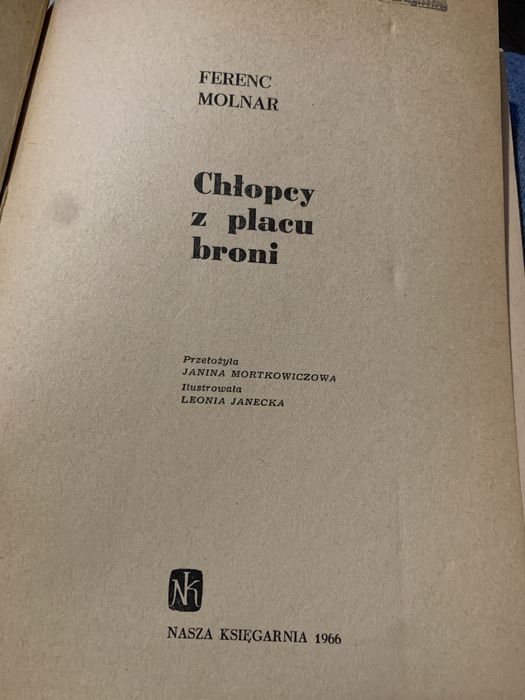 F.Molner Chłopcy z placi broni 1966 r