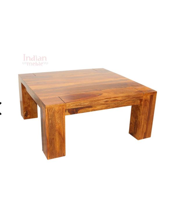 Stolik kawowy kolonialny 100x100 palisander