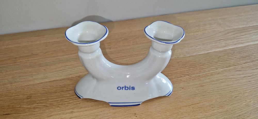 Porcelana Orbis  świecznik nowy Lubiana PRL