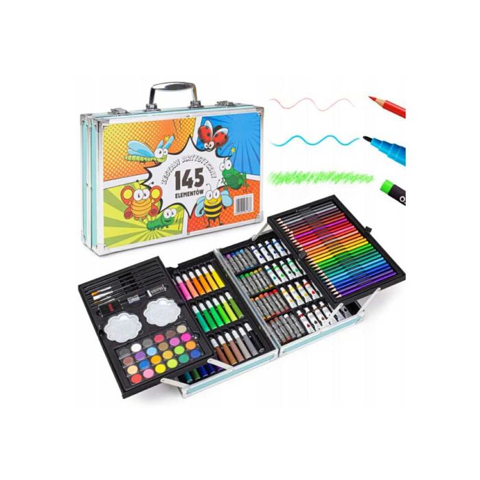 Zestaw malarski dla dzieci artystyczny zestaw plastyczny walizka 145