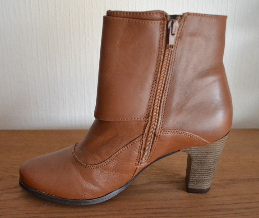 Skórzane botki roz 41