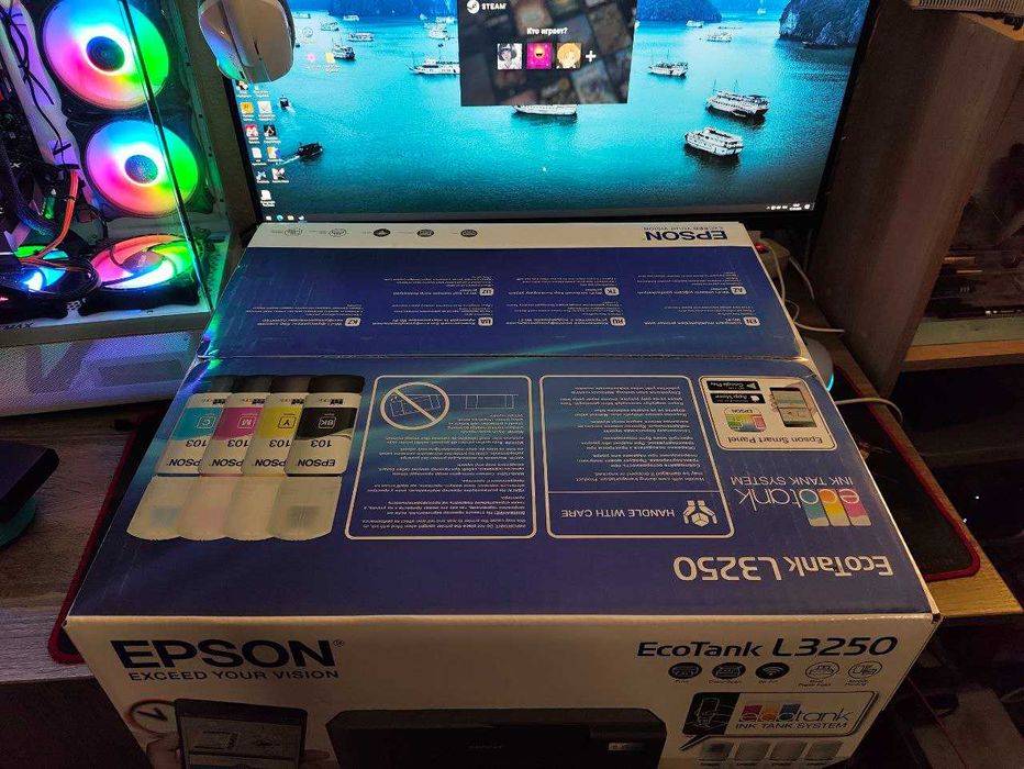 Epson EcoTank L3250-МФУ(принтер сканер ксерокс 3-в-1)Кольоровий НОВИЙ