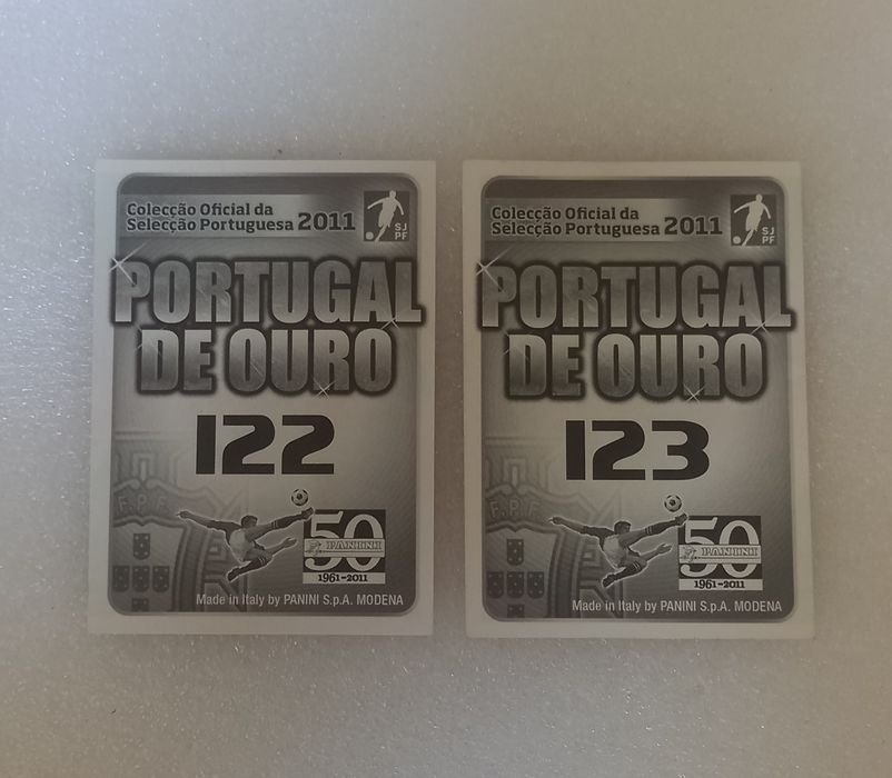 2 cromos Portugal de ouro 2011 (n°122 e n°123)