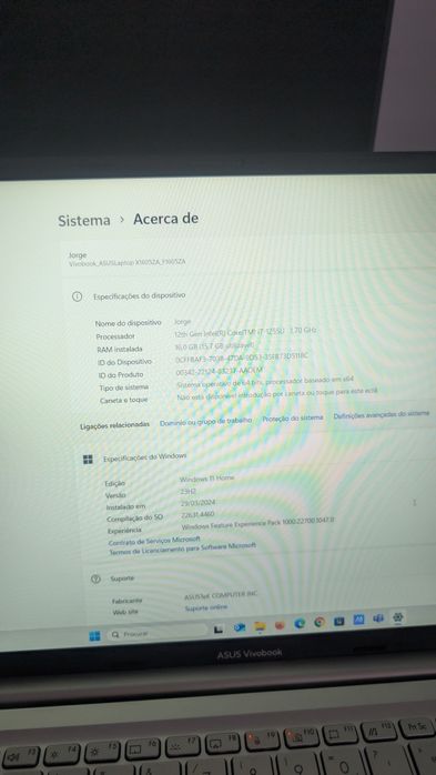 Portátil ASUS Vivobook 16 F1605ZA - Como Novo - Com Garantia
