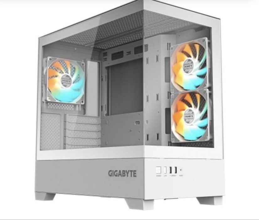 Корпус Gigabyte C201 Panoramic Tempered Glass без БЖ (GB-C201PI) Ice