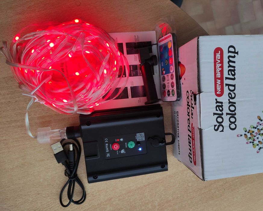 Гирлянда вулична роса 7-102м,сонячна,смарт, опт і дроп