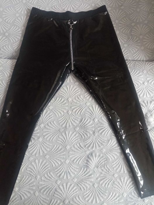 Legginsy Latex z łancuchem,XL