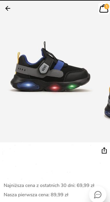 Buciki adidasy sportowe LED 23