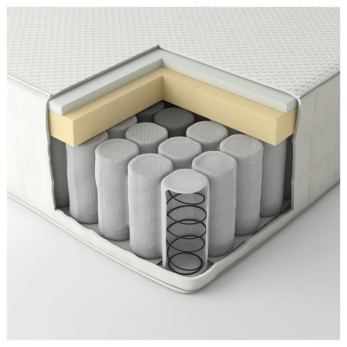 Матрац із пружинами кишенькової дії, жорсткий/білий, 90x200 см

ВАТТАО