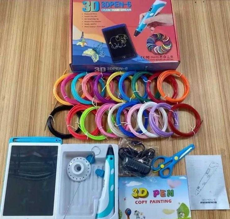 3D Pen-6 великий набір із планшетом і пластиком 100 метрів 3D ручка