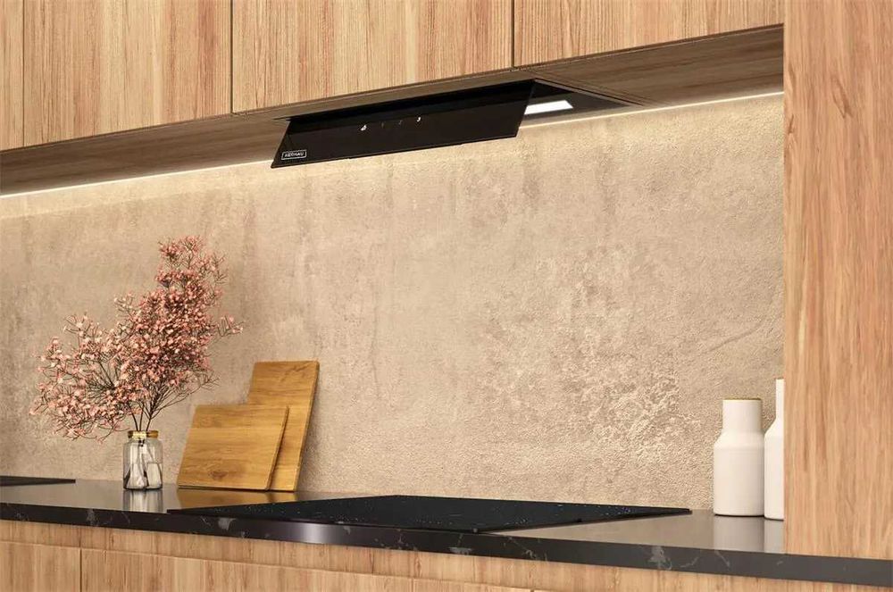 Zestaw AGD Kernau okap podszafkowy KBH0752B +gazówka szkło KGH6434TCIB