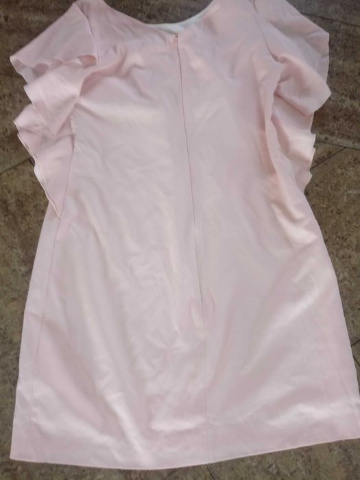 Sukienka pudrowy róż Bolero elegancka, komunia, poprawiny