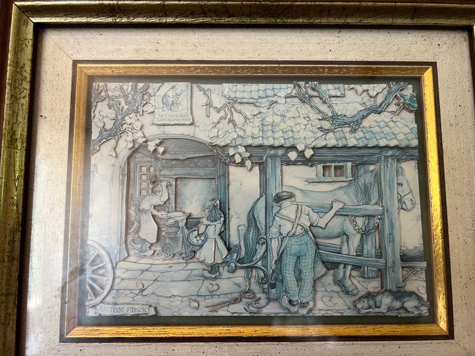 Obraz 3D Anton Pieck – Studio Fotograficzne | Vintage Shadowbox Wieś