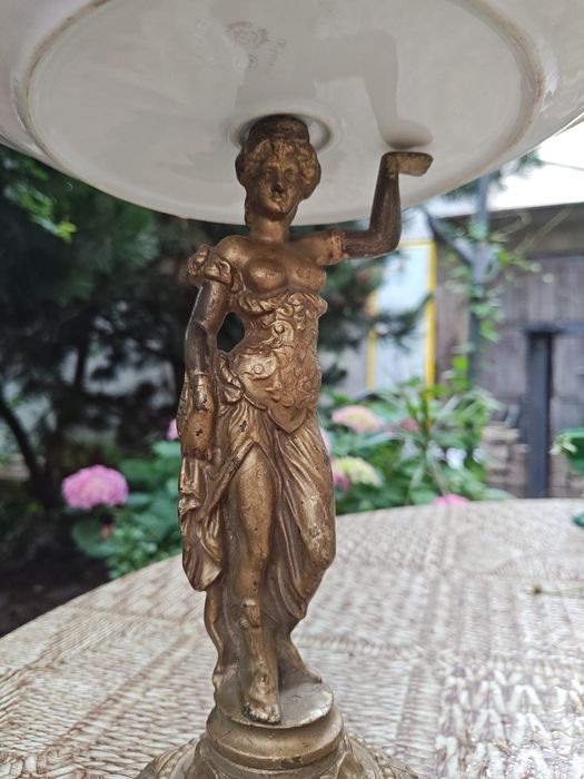 Stara patera mosiężna porcelana