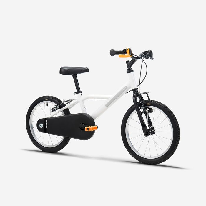 Bicicleta de Criança 16 polegadas 4-6 anos, DISCOVER 100 Branco