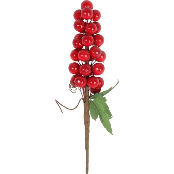 GAŁĄZKA z JARZĘBINĄ 24 CM czerwona