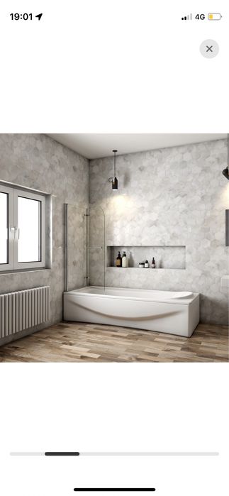 Vidro de Banheira Dobrável