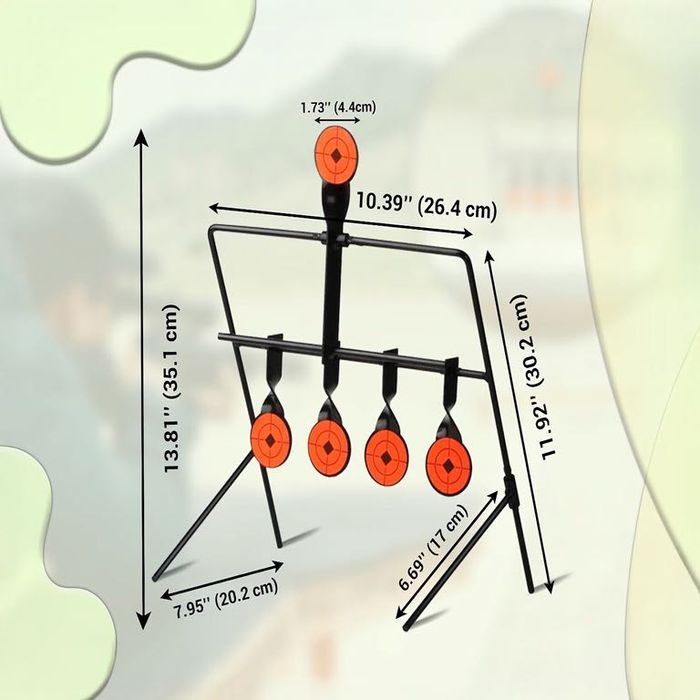 Tarcza Strzelecka Spinner Cel Do Wiatrówki Reset Kulochwyt 5 Celów