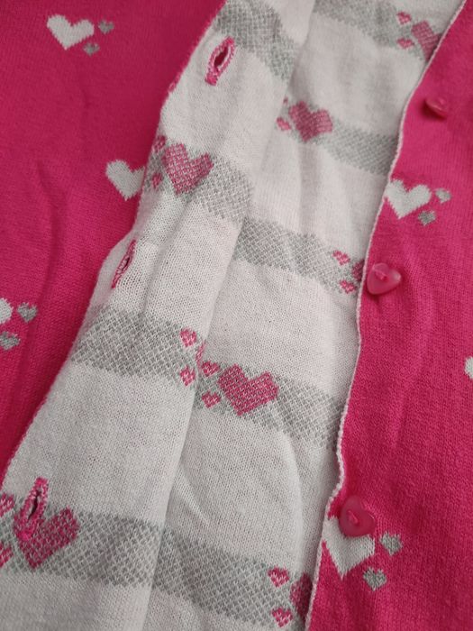 Sweter, sweterek serduszka,rozpinany,na guziki