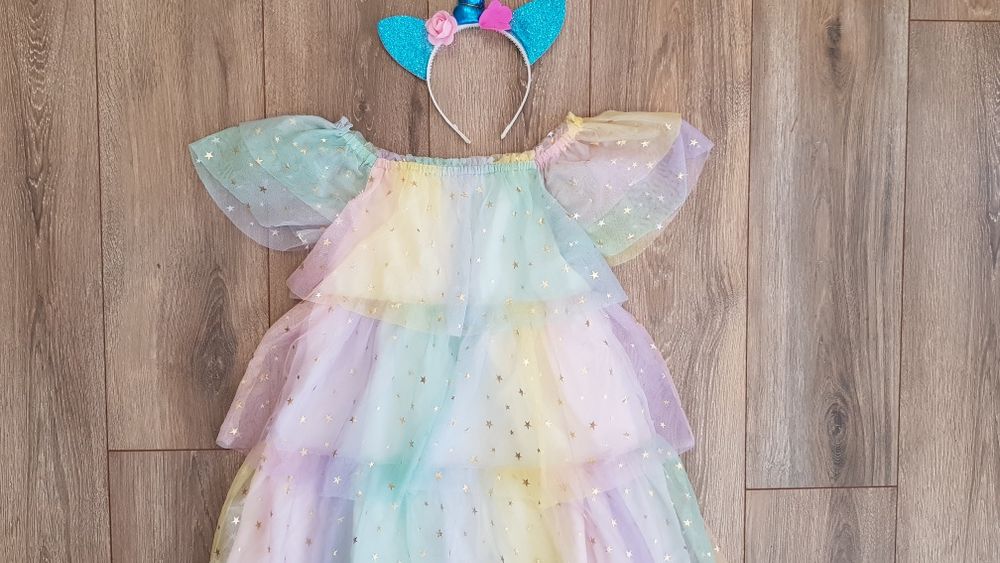 Красивое нарядное платье плаття сукня святкова Эдиноріг Единорог обруч