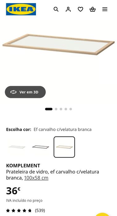 Prateleira de Vidro Komplement