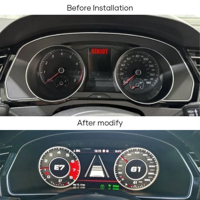 VW Golf 6 7 Passat B7 B8 – Zegary 12.3" LCD