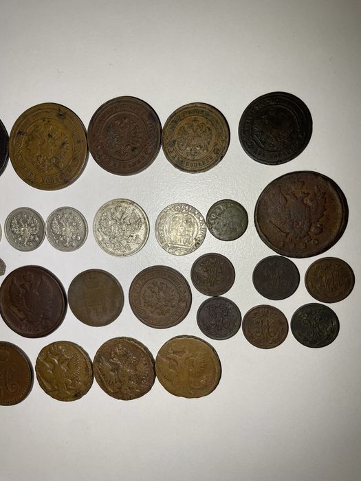 монети цар, сср, значки