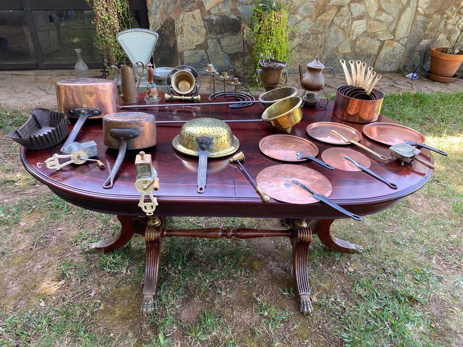 Grande Mesa Oval Mogno de Cuba Pés Garras Bronze 1,65 a 2,12 mt de cmp