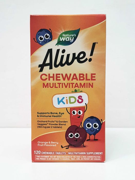 Жевательные детские витамины Nature's Way Alive!, 120 шт
