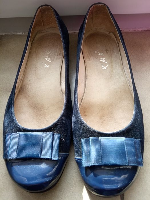 Buty- Balerinki 36 granatowe wkł 23,5 cm