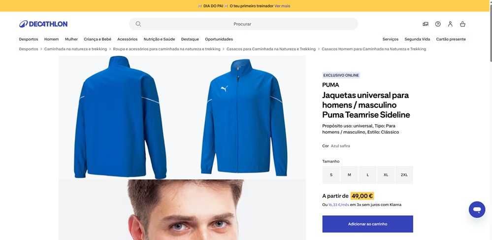 Puma teamrise casaco homem Tam XXL (167)
