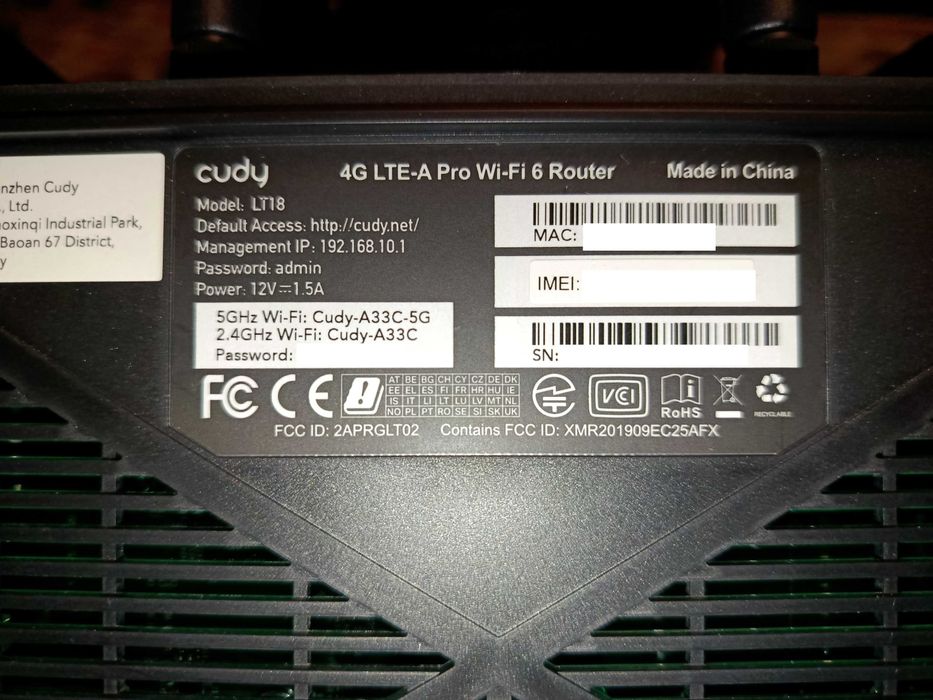 4G LTE Cat18 роутер Cudy LT18 для мобильного интернета на 2 сим-карты