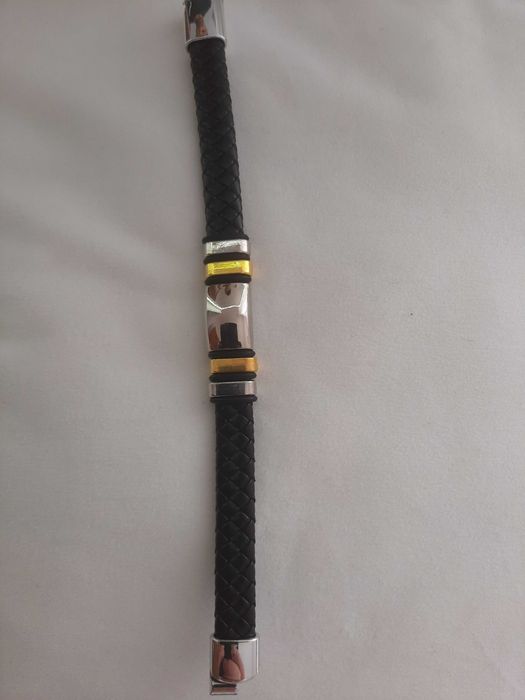 Браслет чоловічий з екошкіри (на карту - 150 грн)