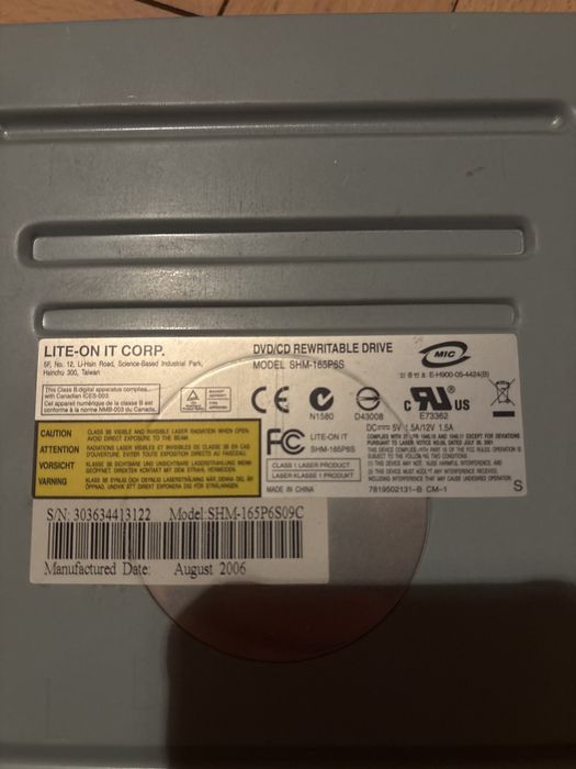Nagrywarka DVD na ATA liteOn SHM-165P6S