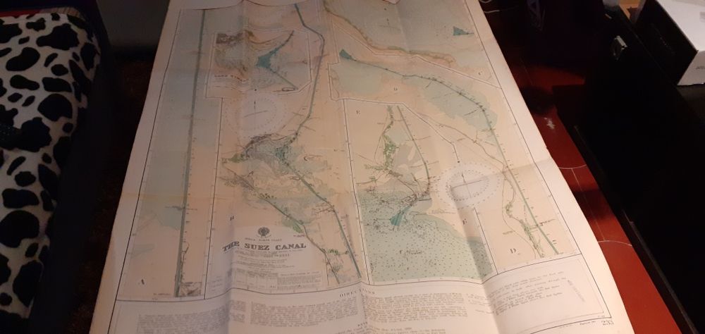 Mapa antigo do canal do Suez