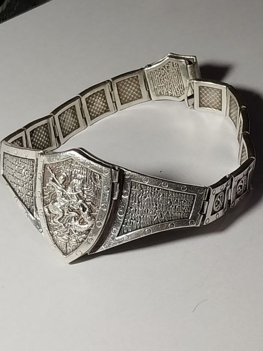 Браслет серебряный Георгий Победоносец