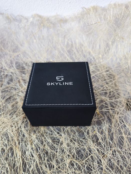 Lindíssimo conjunto Relógio e Pulseira marrom de homem da Skyline