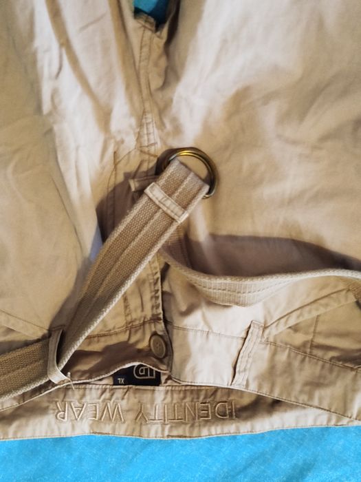 Proste beżowe karmelowe spodnie z prostą nogawką Identity Wear XL