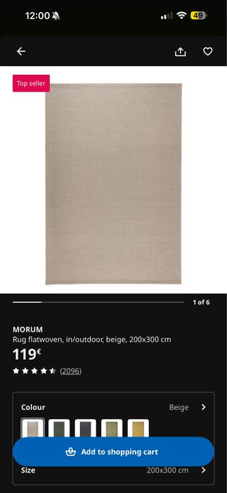 Tapete IKEA Morum interior/exterior (200x300 cm)