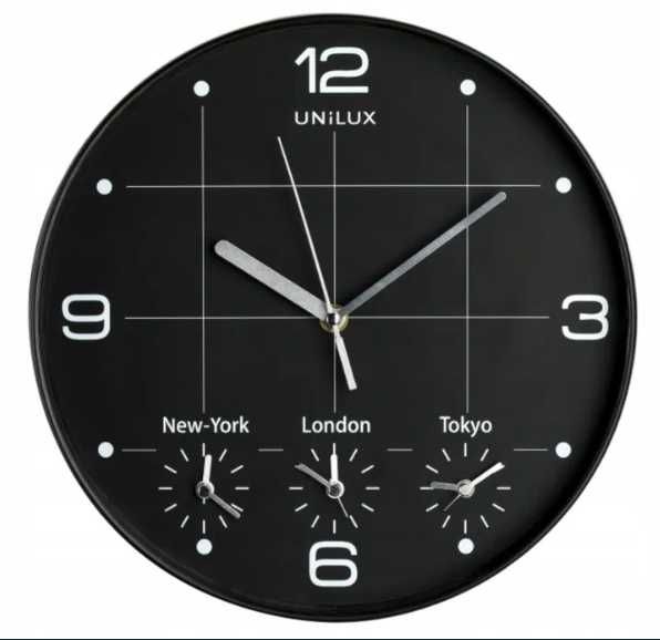 Uszkodzone zegar Unilux On Time czarny + zegar Unilux Pop + szczoteczka Coulax sonic