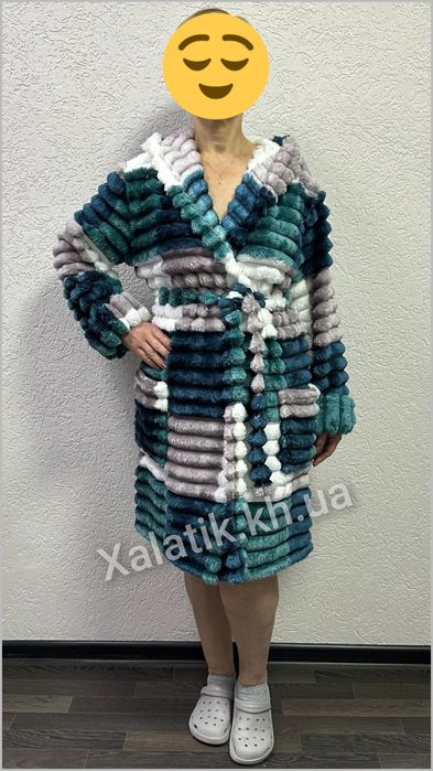 Новинка 2025р!! Жіночий халат "Шарпей-Клітинка"